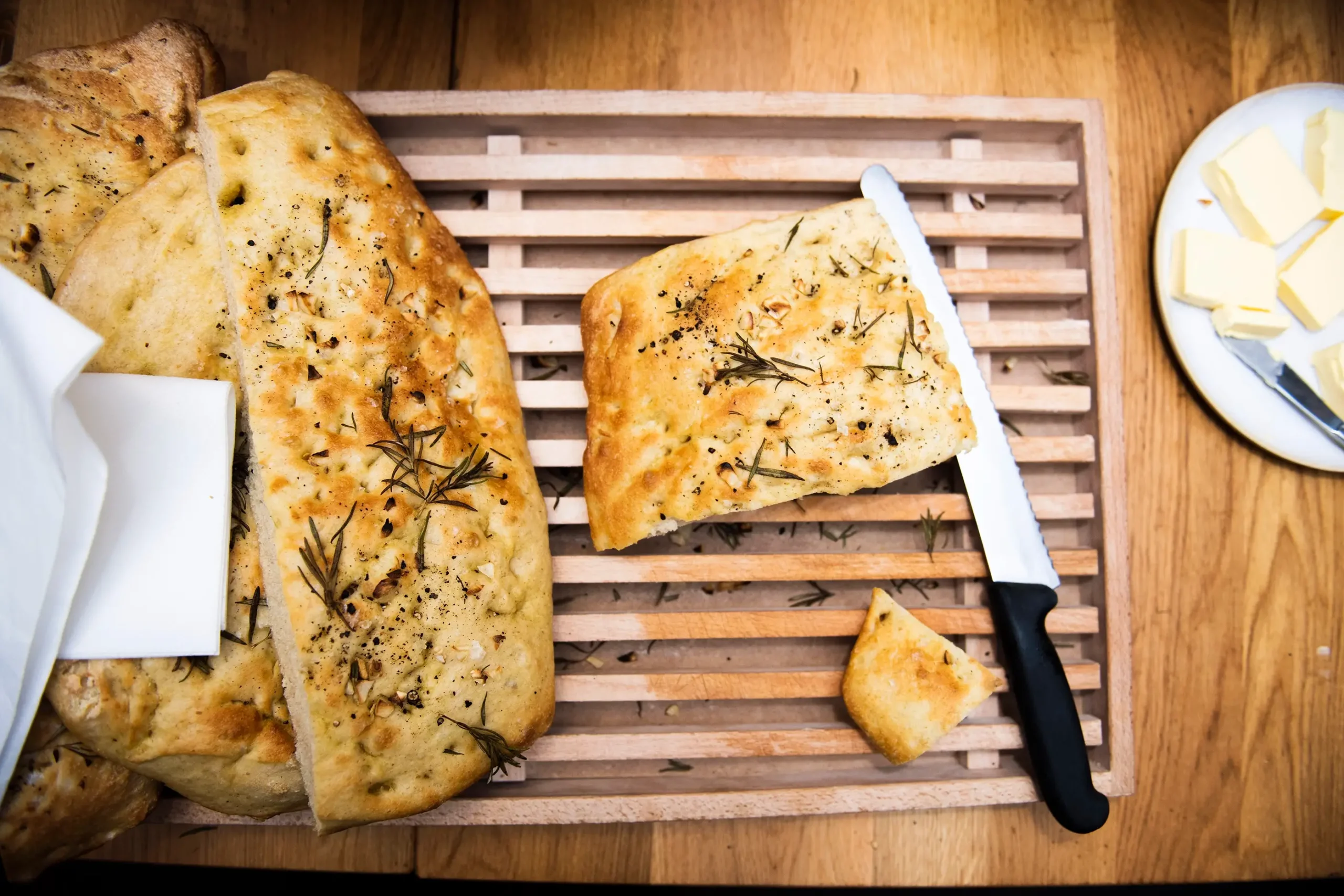 Friskbagt foccacia på buffet i Restaurant Slettestrand | Foto: Jens Thimm Valsted